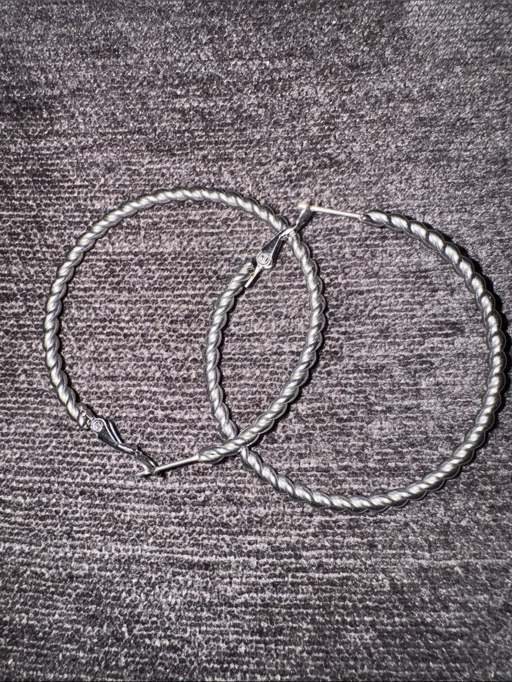 Twisted Hoop Earrings - Stainless Steel